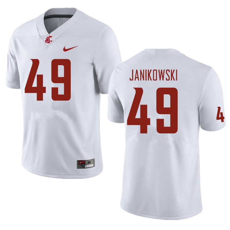 Men #49 Dean Janikowski Washington State Cougars Football Jerseys Sale-White
